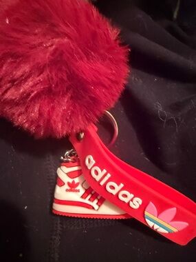 adidas Red Pom-Pom Key & Sneaker Charm Holder
